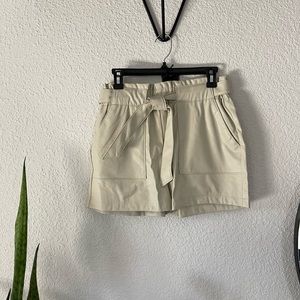 Cute faux leather shorts. Dress up with a blazer or down with sneakers!